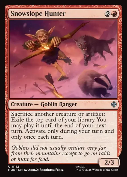 Snowslope Hunter, The Hobbit — Magic: The Gathering card