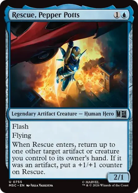 Rescue, Pepper Potts, Marvel Super Heroes Commander — Magic: The Gathering card