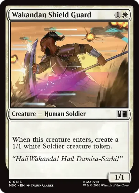 Wakandan Shield Guard, Marvel Super Heroes Commander — Magic: The Gathering card