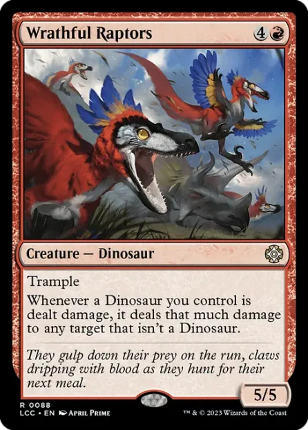 Wrathful Raptors, The Lost Caverns of Ixalan Commander — Magic: The Gathering card
