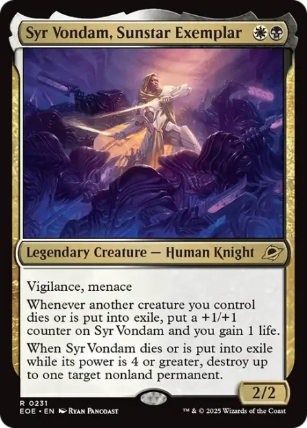 Syr Vondam, Sunstar Exemplar, Edge of Eternities — Magic: The Gathering card