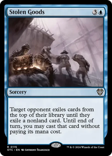 Stolen Goods, Outlaws of Thunder Junction Commander — Magic: The Gathering card