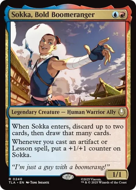 Sokka, Bold Boomeranger, Avatar: The Last Airbender — Magic: The Gathering card