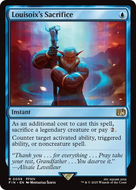 Louisoix's Sacrifice, Final Fantasy — Magic: The Gathering card