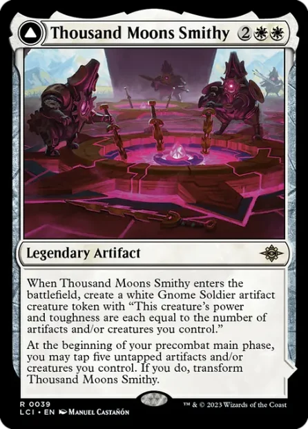Thousand Moons Smithy // Barracks of the Thousand, The Lost Caverns of Ixalan — Magic: The Gathering card