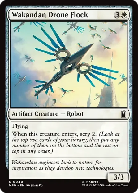Wakandan Drone Flock, Marvel Super Heroes — Magic: The Gathering card
