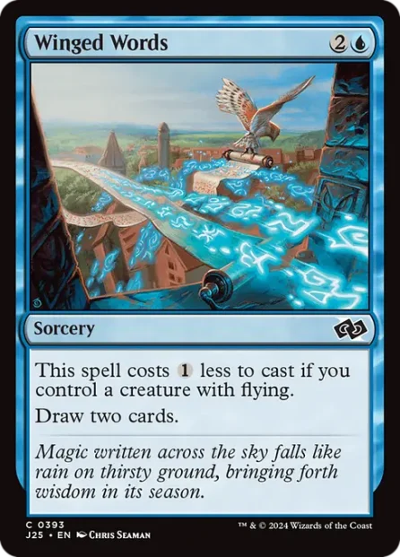 Winged Words, Foundations Jumpstart — Magic: The Gathering card