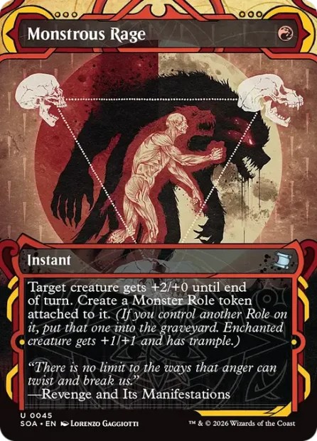Monstrous Rage, Secrets of Strixhaven Mystical Archive — Magic: The Gathering card