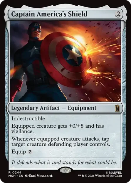 Captain America's Shield, Marvel Super Heroes — Magic: The Gathering card