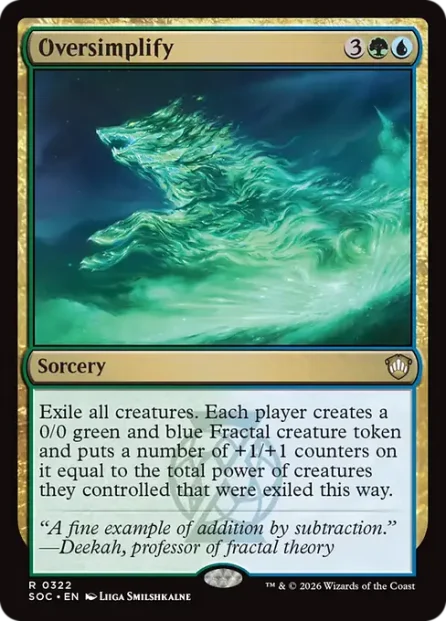 Oversimplify, Secrets of Strixhaven Commander — Magic: The Gathering card