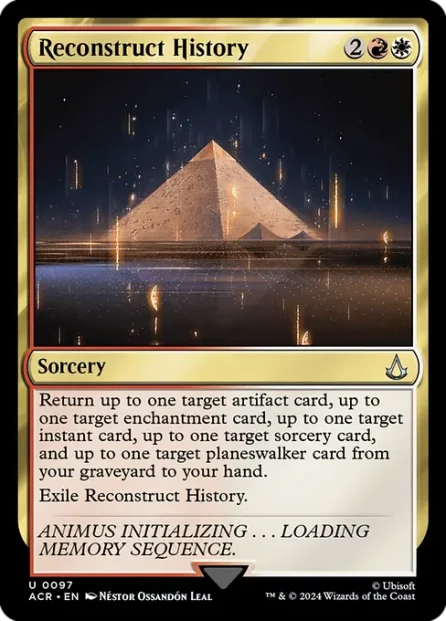 Reconstruct History, Assassin's Creed — Magic: The Gathering card