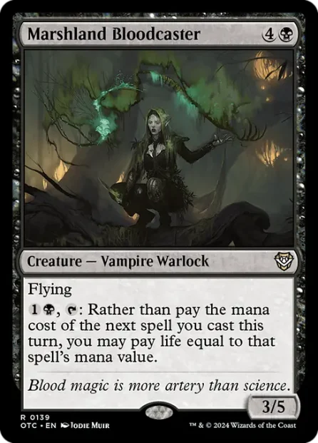 Marshland Bloodcaster, Outlaws of Thunder Junction Commander — Magic: The Gathering card