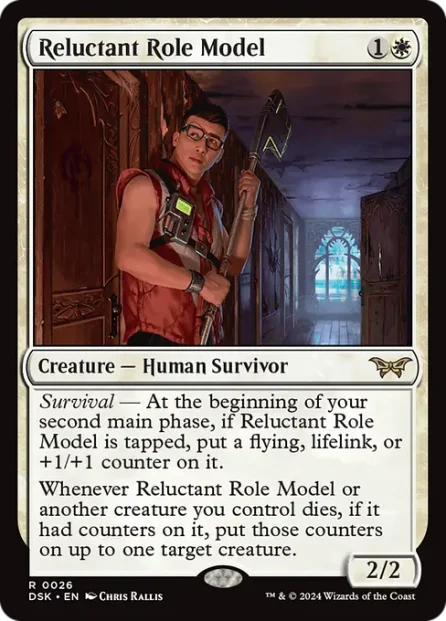 Reluctant Role Model, Duskmourn: House of Horror — Magic: The Gathering card