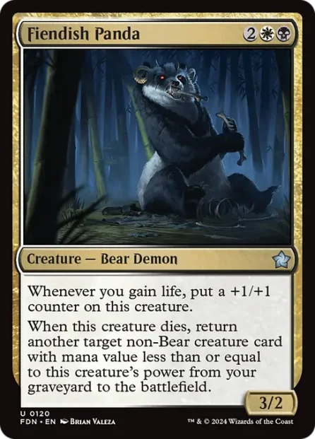Fiendish Panda, Foundations — Magic: The Gathering card