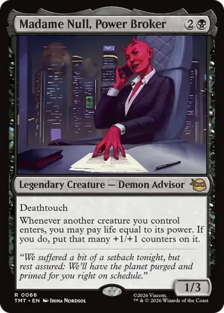 Madame Null, Power Broker, Teenage Mutant Ninja Turtles — Magic: The Gathering card
