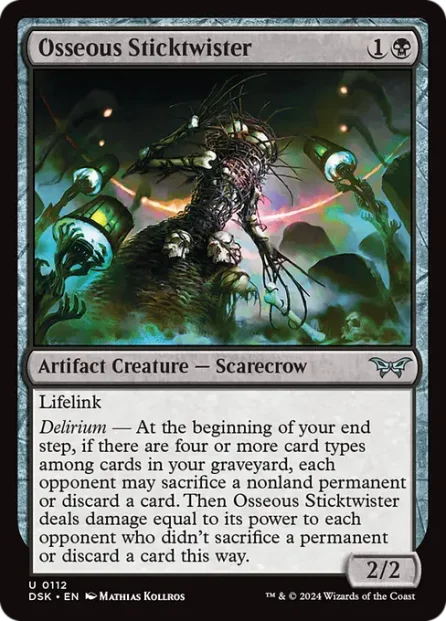 Osseous Sticktwister, Duskmourn: House of Horror — Magic: The Gathering card