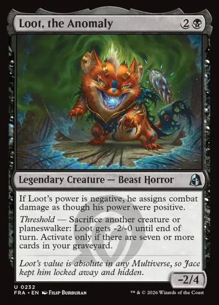 Loot, the Anomaly, Reality Fracture — Magic: The Gathering card