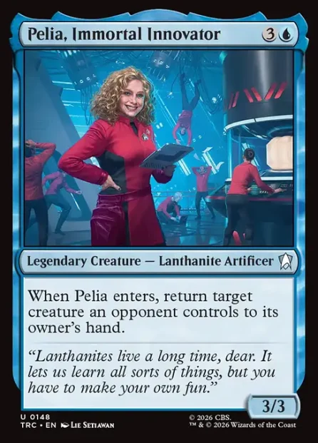 Pelia, Immortal Innovator, Star Trek Commander — Magic: The Gathering card