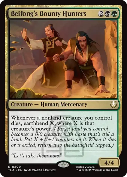 Beifong's Bounty Hunters, Avatar: The Last Airbender, foil — Magic: The Gathering card