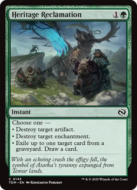 Heritage Reclamation, Tarkir: Dragonstorm — Magic: The Gathering card