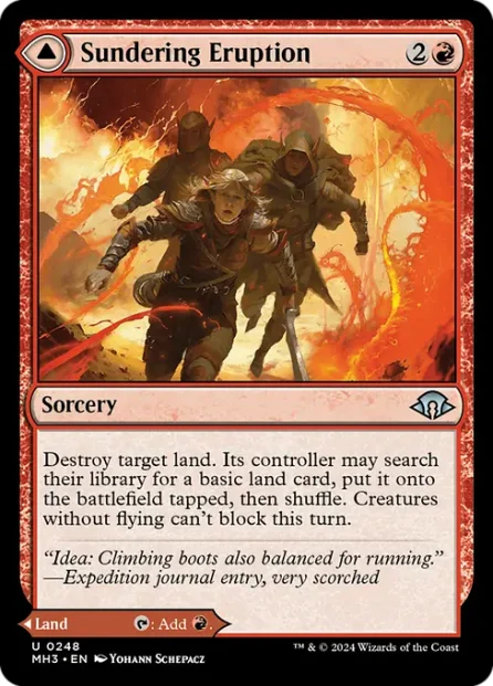 Sundering Eruption // Volcanic Fissure, Modern Horizons 3 — Magic: The Gathering card
