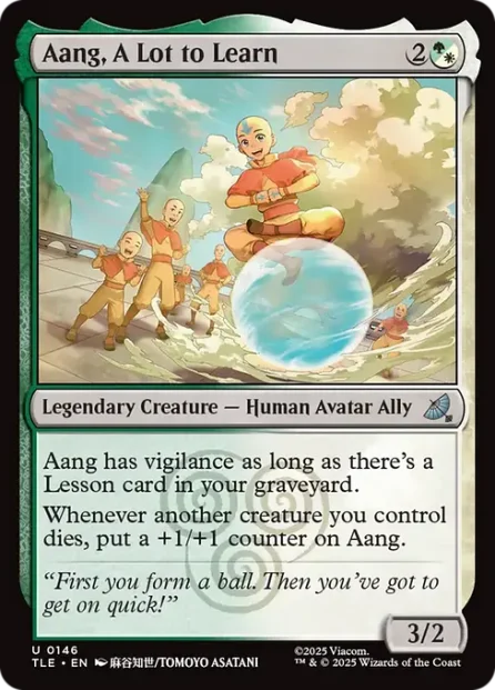 Aang, A Lot to Learn, Avatar: The Last Airbender Eternal — Magic: The Gathering card