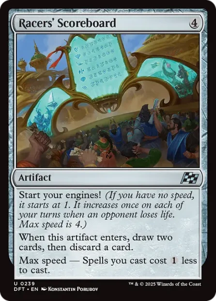 Racers' Scoreboard, Aetherdrift — Magic: The Gathering card