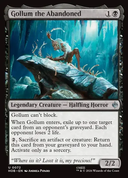 Gollum the Abandoned, The Hobbit — Magic: The Gathering card