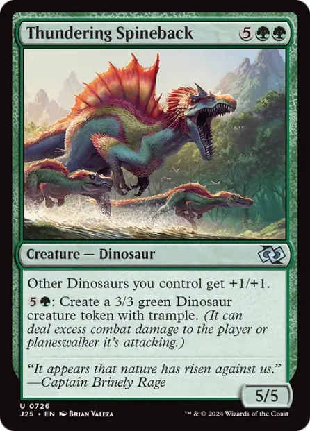 Thundering Spineback, Foundations Jumpstart — Magic: The Gathering card