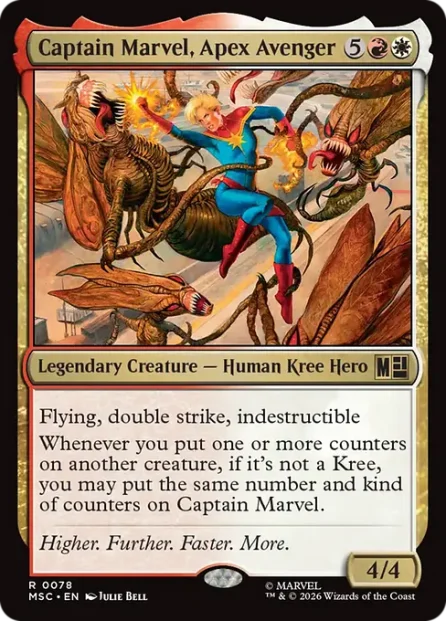 Captain Marvel, Apex Avenger, Marvel Super Heroes Commander — Magic: The Gathering card