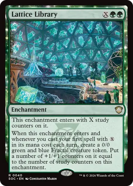 Lattice Library, Secrets of Strixhaven Commander — Magic: The Gathering card