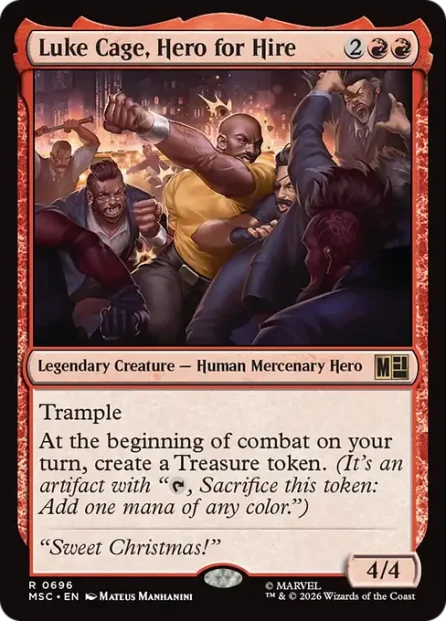 Luke Cage, Hero for Hire, Marvel Super Heroes Commander — Magic: The Gathering card