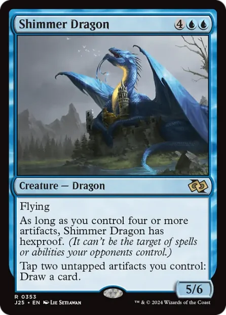 Shimmer Dragon, Foundations Jumpstart — Magic: The Gathering card