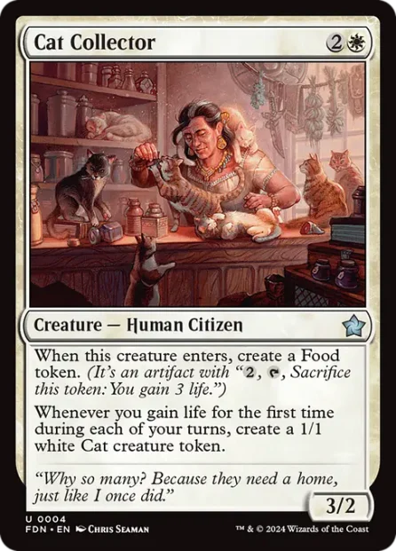 Cat Collector, Foundations — Magic: The Gathering card