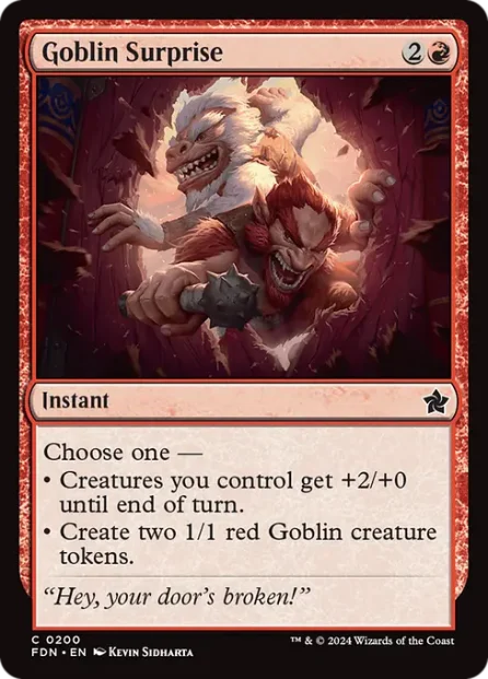 Goblin Surprise, Foundations — Magic: The Gathering card