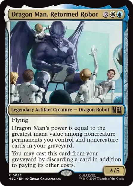 Dragon Man, Reformed Robot, Marvel Super Heroes Commander — Magic: The Gathering card