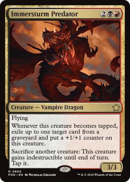 Immersturm Predator, Foundations — Magic: The Gathering card