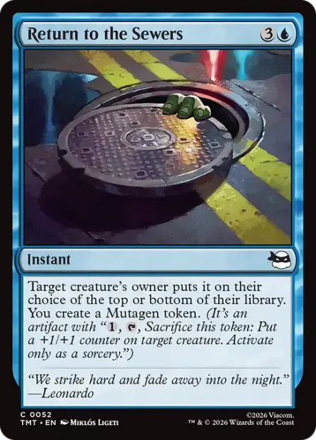 Return to the Sewers, Teenage Mutant Ninja Turtles — Magic: The Gathering card