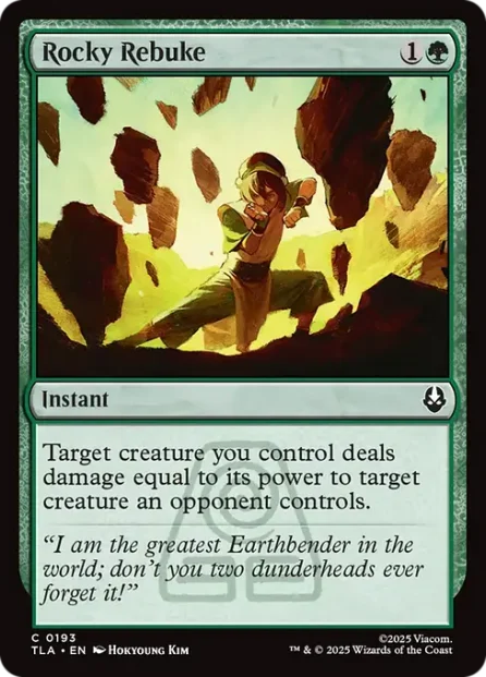 Rocky Rebuke, Avatar: The Last Airbender — Magic: The Gathering card