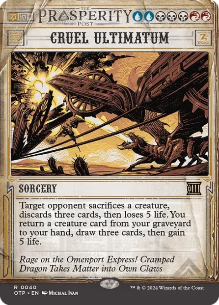 Cruel Ultimatum, Breaking News — Magic: The Gathering card
