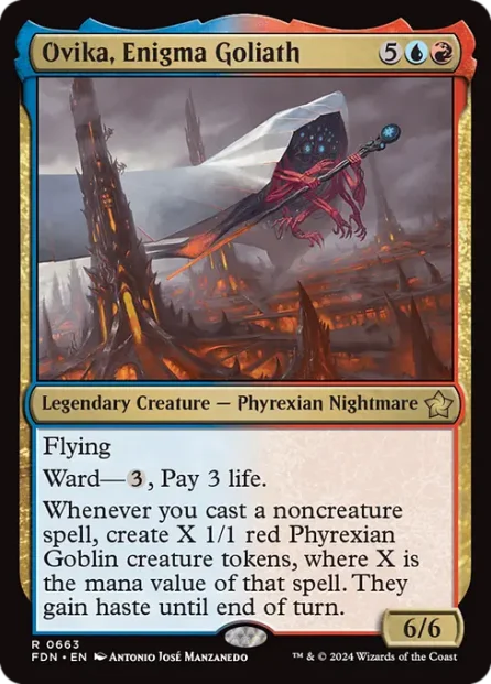 Ovika, Enigma Goliath, Foundations — Magic: The Gathering card
