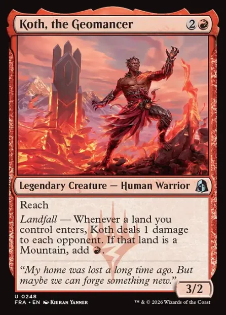 Koth, the Geomancer, Reality Fracture — Magic: The Gathering card