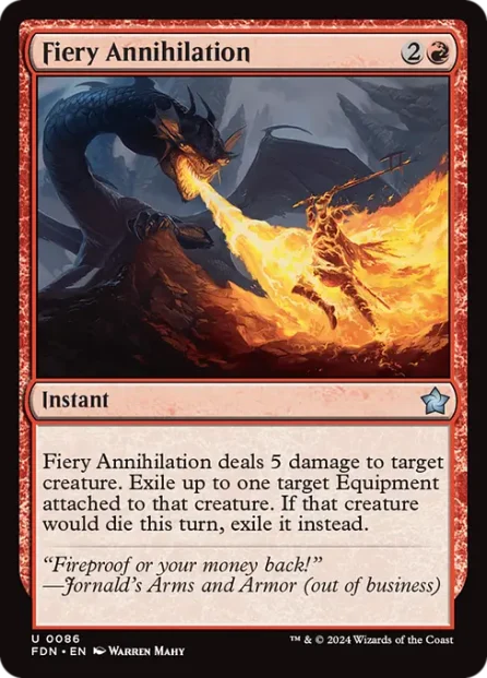 Fiery Annihilation, Foundations — Magic: The Gathering card