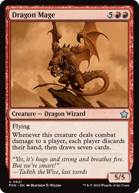 Dragon Mage, Foundations — Magic: The Gathering card
