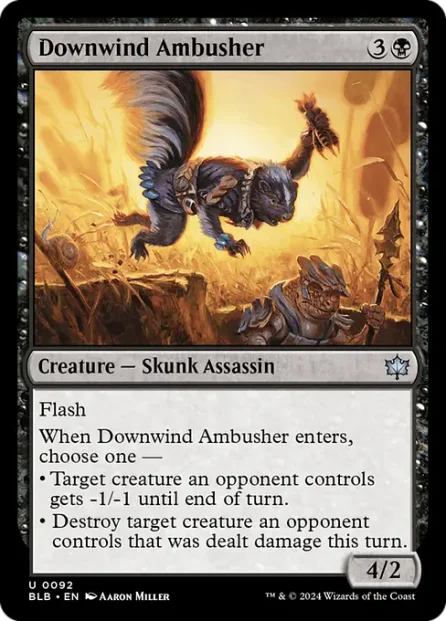 Downwind Ambusher, Bloomburrow — Magic: The Gathering card