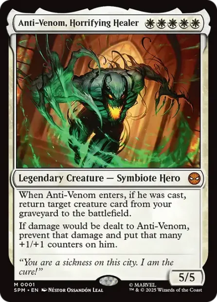 Anti-Venom, Horrifying Healer, Marvel's Spider-Man — Magic: The Gathering card
