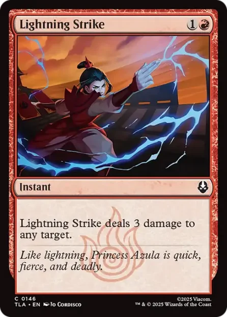 Lightning Strike, Avatar: The Last Airbender — Magic: The Gathering card
