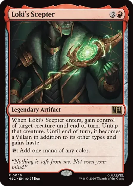 Loki's Scepter, Marvel Super Heroes Commander — Magic: The Gathering card