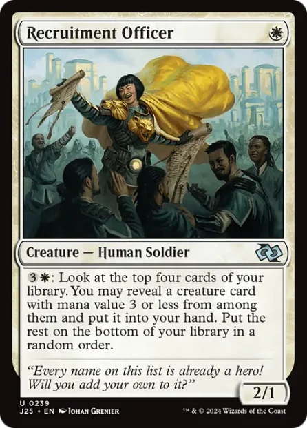 Recruitment Officer, Foundations Jumpstart — Magic: The Gathering card