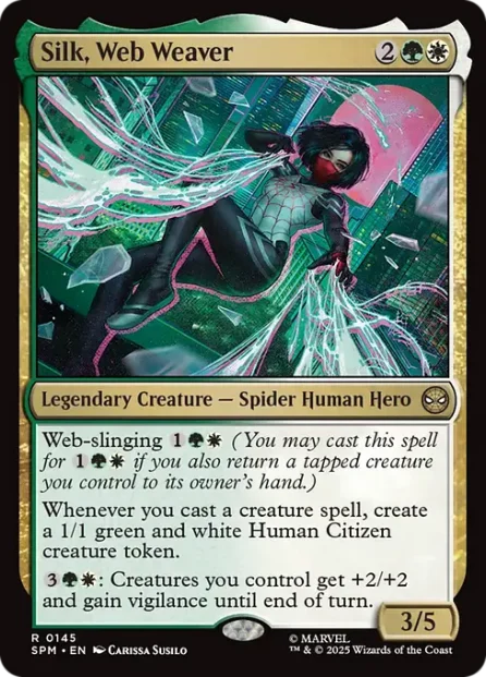 Silk, Web Weaver, Marvel's Spider-Man — Magic: The Gathering card